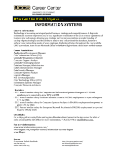 What Can I Do With A Major In…  INFORMATION SYSTEMS