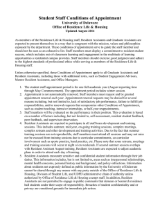 Student Staff Conditions of Appointment  University of Delaware