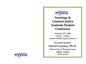 Sociology &amp; Criminal Justice Graduate Student Conference