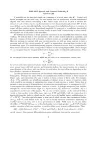 PHZ 6607 Special and General Relativity I Handout #2
