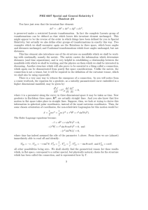 PHZ 6607 Special and General Relativity I Handout #3