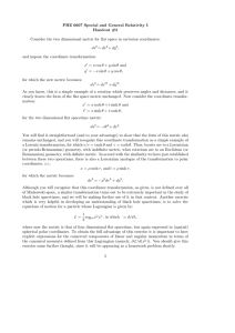 PHZ 6607 Special and General Relativity I Handout #5