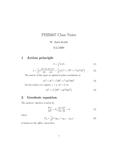 PHZ6607 Class Notes 1 Action principle W. Zach Korth