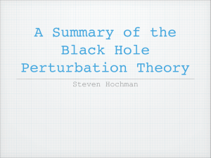 A Summary of the Black Hole Perturbation Theory Steven Hochman