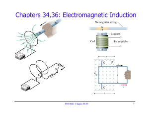 Chapters 34,36: Electromagnetic Induction PHY2061: Chapter 34-35 1