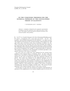 Georgian Mathematical Journal 1(1994), No. 2, 127-140 EXTERNAL PROBLEMS OF THE COUPLE-STRESS