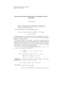 Georgian Mathematical Journal 1(94), No. 4, 377-393 BOUNDARY
