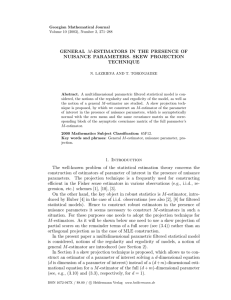 M NUISANCE PARAMETERS. SKEW PROJECTION TECHNIQUE