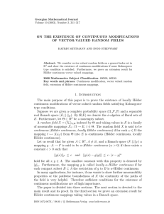 ON THE EXISTENCE OF CONTINUOUS MODIFICATIONS OF VECTOR-VALUED RANDOM FIELDS