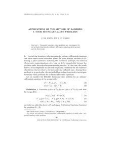 APPLICATIONS OF THE METHOD OF BARRIERS I. SOME BOUNDARY-VALUE PROBLEMS