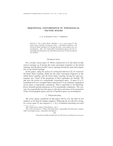 SEQUENTIAL CONVERGENCE IN TOPOLOGICAL VECTOR SPACES