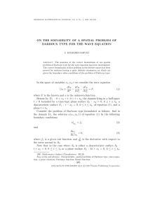 ON THE SOLVABILITY OF A SPATIAL PROBLEM OF