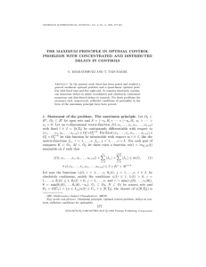 THE MAXIMUM PRINCIPLE IN OPTIMAL CONTROL PROBLEMS WITH CONCENTRATED AND DISTRIBUTED