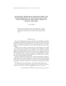 ASYMPTOTIC BEHAVIOR OF EIGENFUNCTIONS AND EIGENFREQUENCIES OF OSCILLATION BOUNDARY