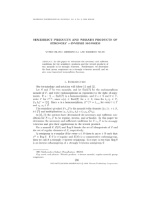 SEMIDIRECT PRODUCTS AND WREATH PRODUCTS OF π