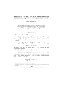 n DIFFERENTIAL EQUATIONS WITH QUASIDERIVATIVES