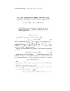 ON PROJECTIVE METHODS OF APPROXIMATE SOLUTION OF SINGULAR INTEGRAL EQUATIONS
