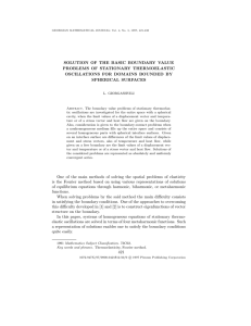 SOLUTION OF THE BASIC BOUNDARY VALUE PROBLEMS OF STATIONARY THERMOELASTIC