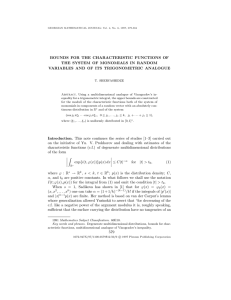 BOUNDS FOR THE CHARACTERISTIC FUNCTIONS OF