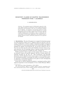 HOMOTOPY CLASSES OF ELLIPTIC TRANSMISSION C -ALGEBRAS