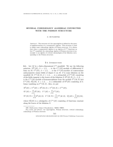 SEVERAL COHOMOLOGY ALGEBRAS CONNECTED WITH THE POISSON STRUCTURE