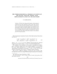 THE THREE-DIMENSIONAL PROBLEM OF STATICS OF THE ELASTIC MIXTURE THEORY WITH