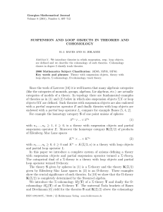 SUSPENSION AND LOOP OBJECTS IN THEORIES AND COHOMOLOGY