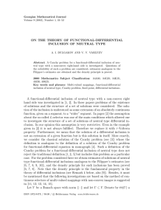 ON THE THEORY OF FUNCTIONAL-DIFFERENTIAL INCLUSION OF NEUTRAL TYPE