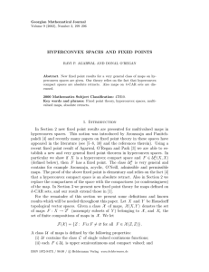 HYPERCONVEX SPACES AND FIXED POINTS