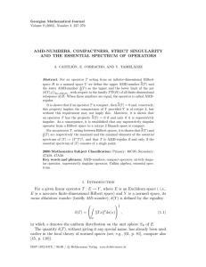 AMD-NUMBERS, COMPACTNESS, STRICT SINGULARITY AND THE ESSENTIAL SPECTRUM OF OPERATORS