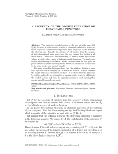 A PROPERTY OF THE DEGREE FILTRATION OF POLYNOMIAL FUNCTORS