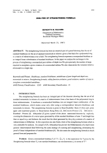 STRAIGHTENING FORMULA ANALYSIS OF