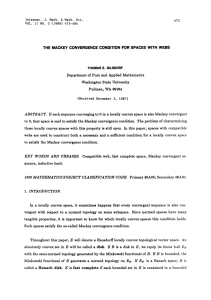 CONDITION FOR WITH THE MACKEY CONVERGENCE