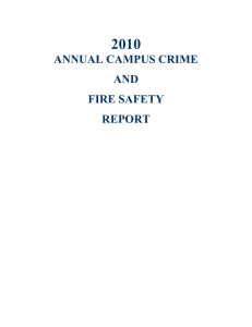 2010 ANNUAL CAMPUS CRIME AND FIRE SAFETY