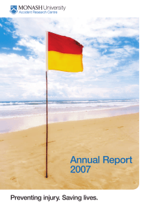 Annual Report 2007 Preventing injury. Saving lives.