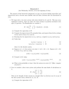 Homework 5 (due Wednesday, October, 19 at the beginning of class)