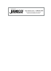 www.Jameco.com 1-800-831-4242 ✦ Distributed by: