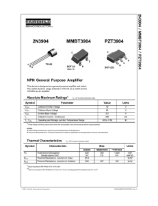 NPN General Purpose Amplifier