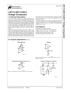 LM111/LM211/LM311 Voltage Comparator LM1 1