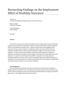 Reconciling Findings on the Employment Effect of Disability Insurance