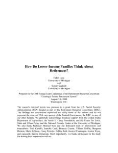 How Do Lower-Income Families Think About Retirement?