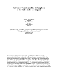 Retirement Transitions of the Self-employed in the United States and England