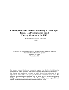 Consumption and Economic Well-Being at Older Ages: Income- and Consumption-based