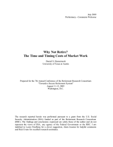 Why Not Retire? The Time and Timing Costs of Market Work