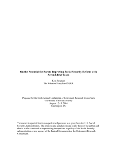 On the Potential for Pareto Improving Social Security Reform with