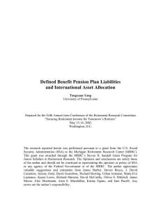 Defined Benefit Pension Plan Liabilities and International Asset Allocation