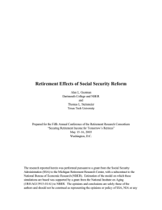 Retirement Effects of Social Security Reform