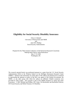 Eligibility for Social Security Disability Insurance