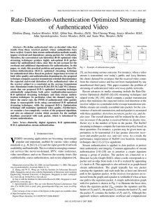 Rate-Distortion-Authentication Optimized Streaming of Authenticated Video , Student Member, IEEE