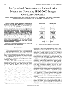 An Optimized Content-Aware Authentication Scheme for Streaming JPEG-2000 Images Over Lossy Networks